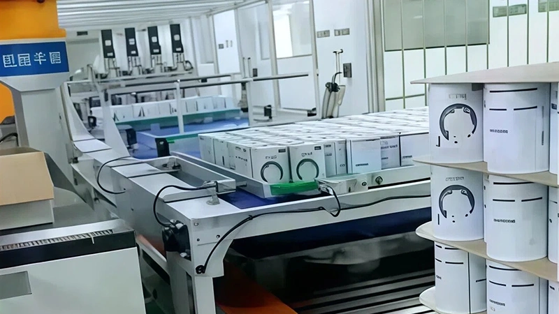 Автоматический роботизированный паллетайзер для банок под молочную смесь